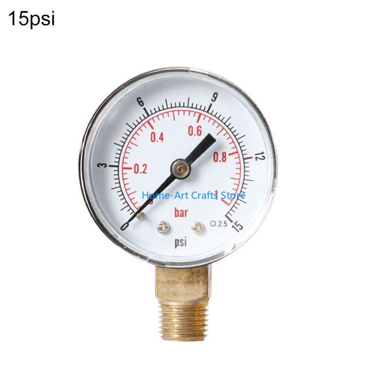 Y3NA Y50 Pressure Gauge 52mm 1/4 BSPT Vertical 15,30,60,100,150,300 PSI Durable
