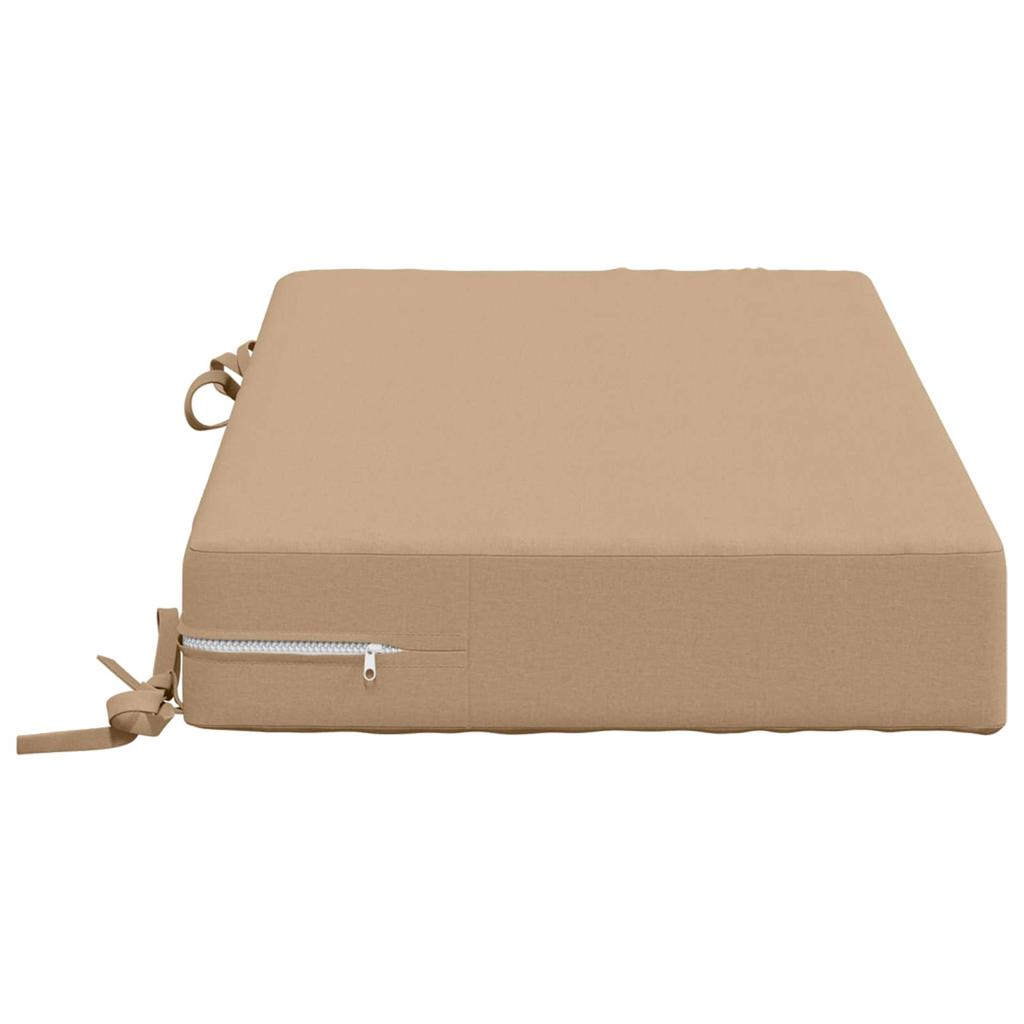 Seat Cushion SOEST 100percent Polyester Sand 70 x 40 x 10 cm
