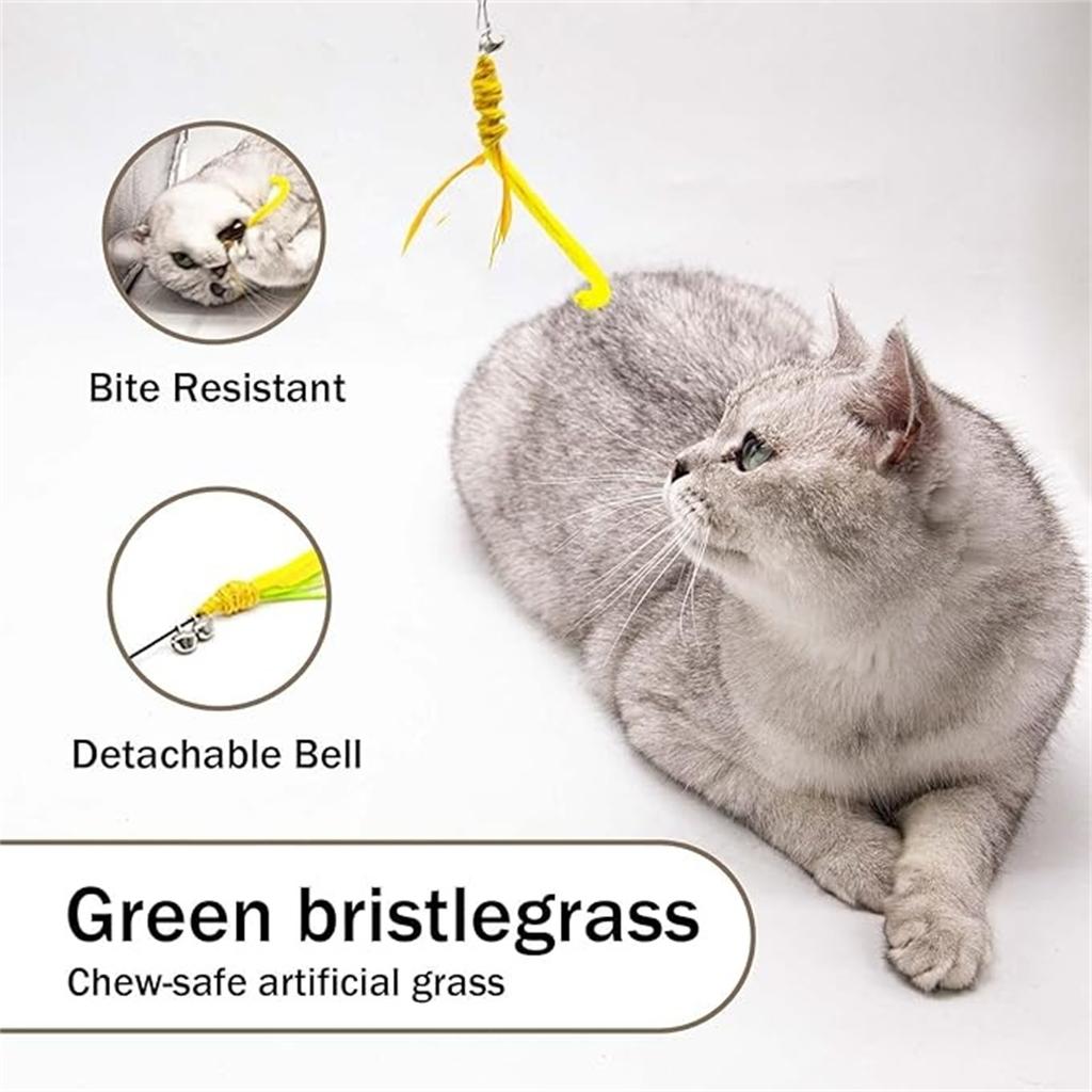 Wandspielzeug-Set zum Kratzen, Beißen und Treten, Nachfüllungen mit Grün für Teaser, Interaktives Spielzeug für, Angst und