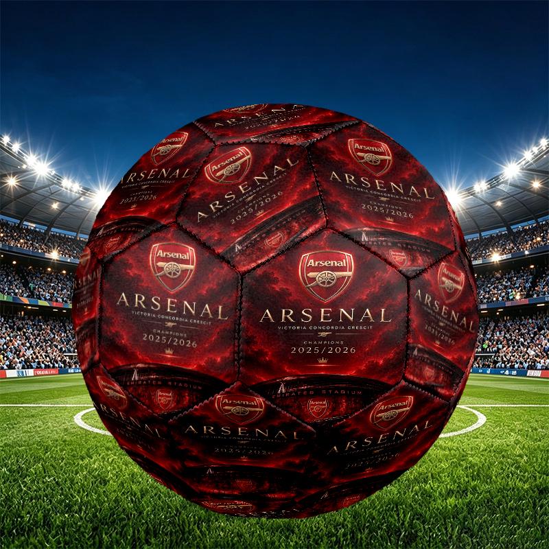 Pallone da Calcio Arsenal F.C. Misura 5, Calcio in PU Resistente all'Usura per Partite, Allenamenti e Pratica Quotidiana, Regalo di Compleanno per Appassionati di Calcio