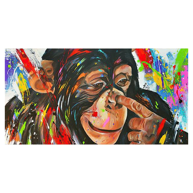 

Забавное животное Орангутан Граффити Стрит-арт Холст Живопись Настенное искусство Картины Постеры и Принты для Гостиной Украшение Дома Без Рамы 20*40cm No Frame