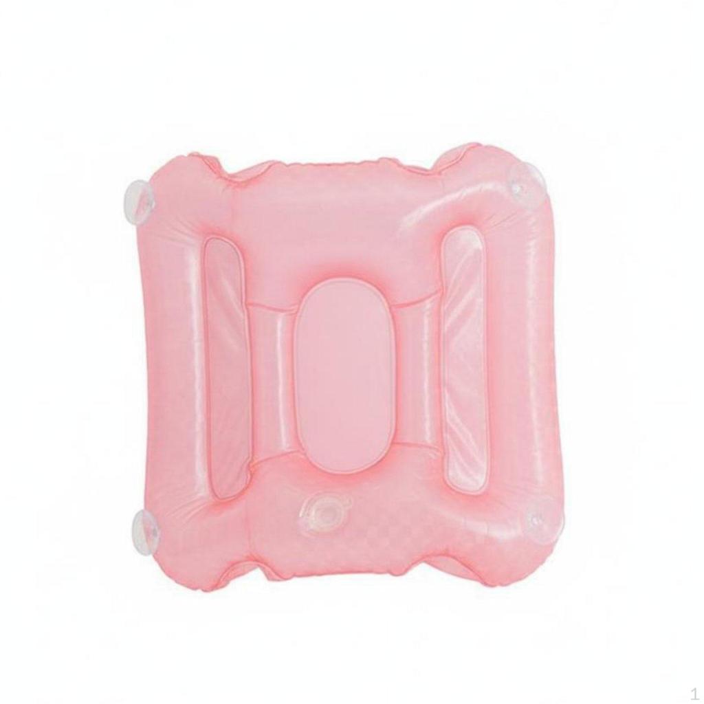 Bathtub Booster Cushion Glittery Finish Inflatable Bath Seat Comfortable Support WaterFillable