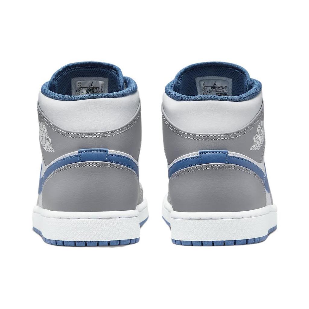 Pánske tenisky Air Jordan 1 Mid Cement True Blue Šedá Cementovo-šedá Biela DQ8426-014