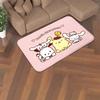 1pc Premium Flannel Creative Doormat, Non-Slip Bottom Mat with Sanrio Cartoon Character Collection Design, Soft and Comfortabl