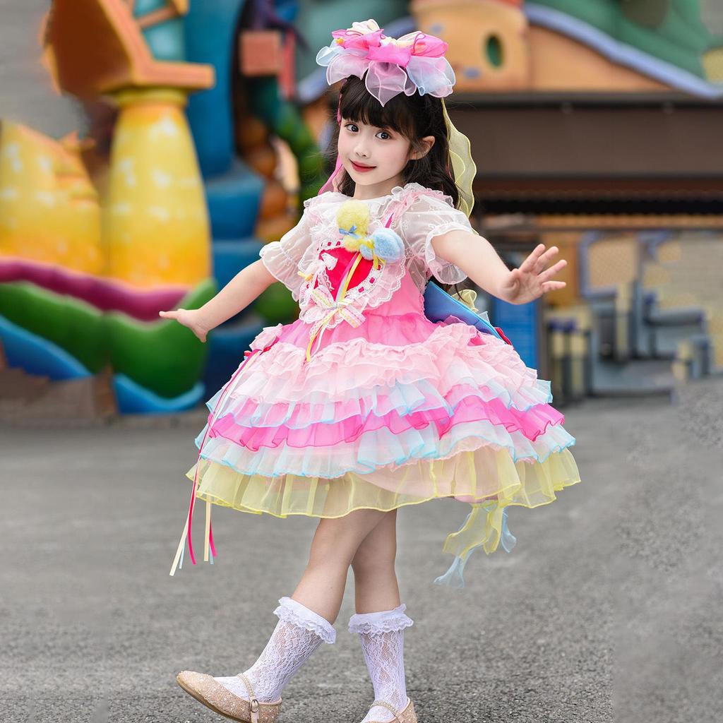Girls' Spaghetti Strap Mesh Lolita Princess Dress with My Little Pony Theme