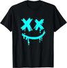 Grunge Face Smile Graphic T-Shirt Sizes S-5XL