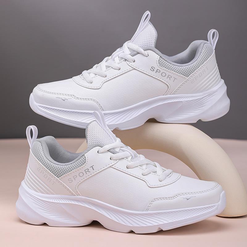 Herfst nieuwe leren schoenen ademende outdoor casual sportschoenen zachte zool lichtgewicht student hardloopschoenen