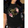 Unisexs Tshirt Golden Heart Floral Mother Of The Groom Casual Birthday Gift All Season Wear Everyday Outdoors