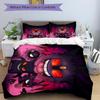 Monstrous Fantasy Creature Printed 3pcs Bedding Set Soft Microfiber 1 Duvet Cover And 2 Pillowcases Home Bedroom Decor Xmas Gift Ek138