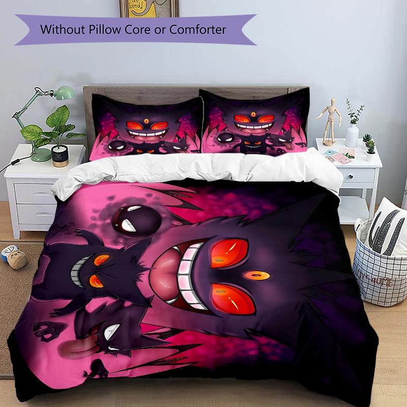 Monstrous Fantasy Creature Printed 3pcs Bedding Set Soft Microfiber 1 Duvet Cover And 2 Pillowcases Home Bedroom Decor Xmas Gift Ek138