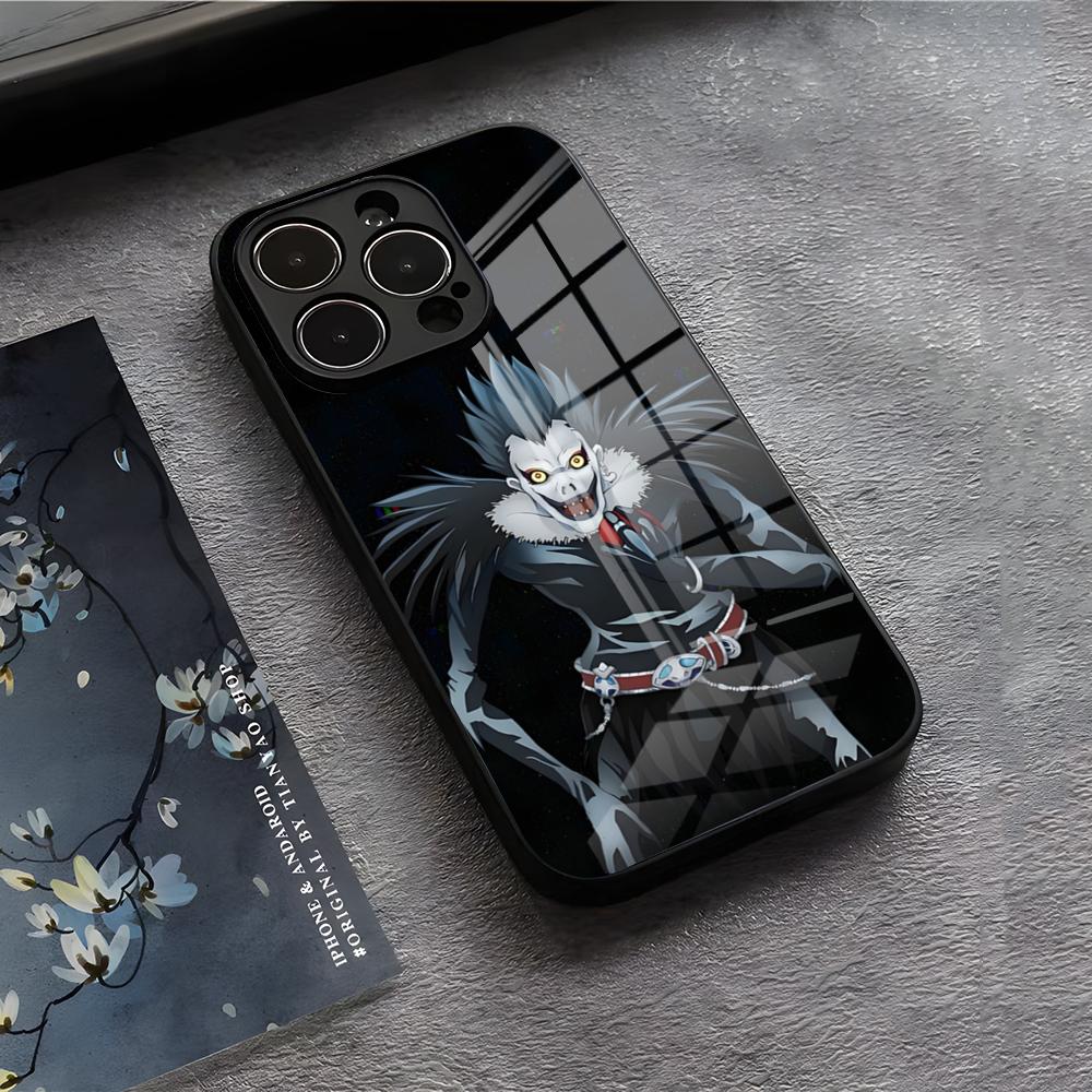 

Death Note Yagami Light L Lawliet Phone Case For IPhone 17 Air 16 E Pro Max 15 14 13 Mini 12 Pro 11 Max Plus Black Glass Cover iPhone 16 Pro Max