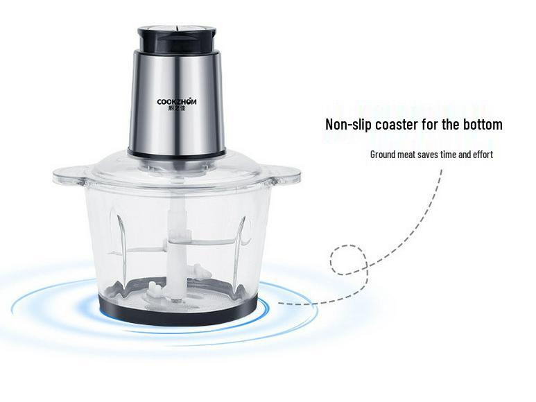 Electric Stainless Steel Multi-functional Meat Grinder & Food Processor for Dumpling Filling, Garlic Paste, and Vegetable Chopping - Free Shipping