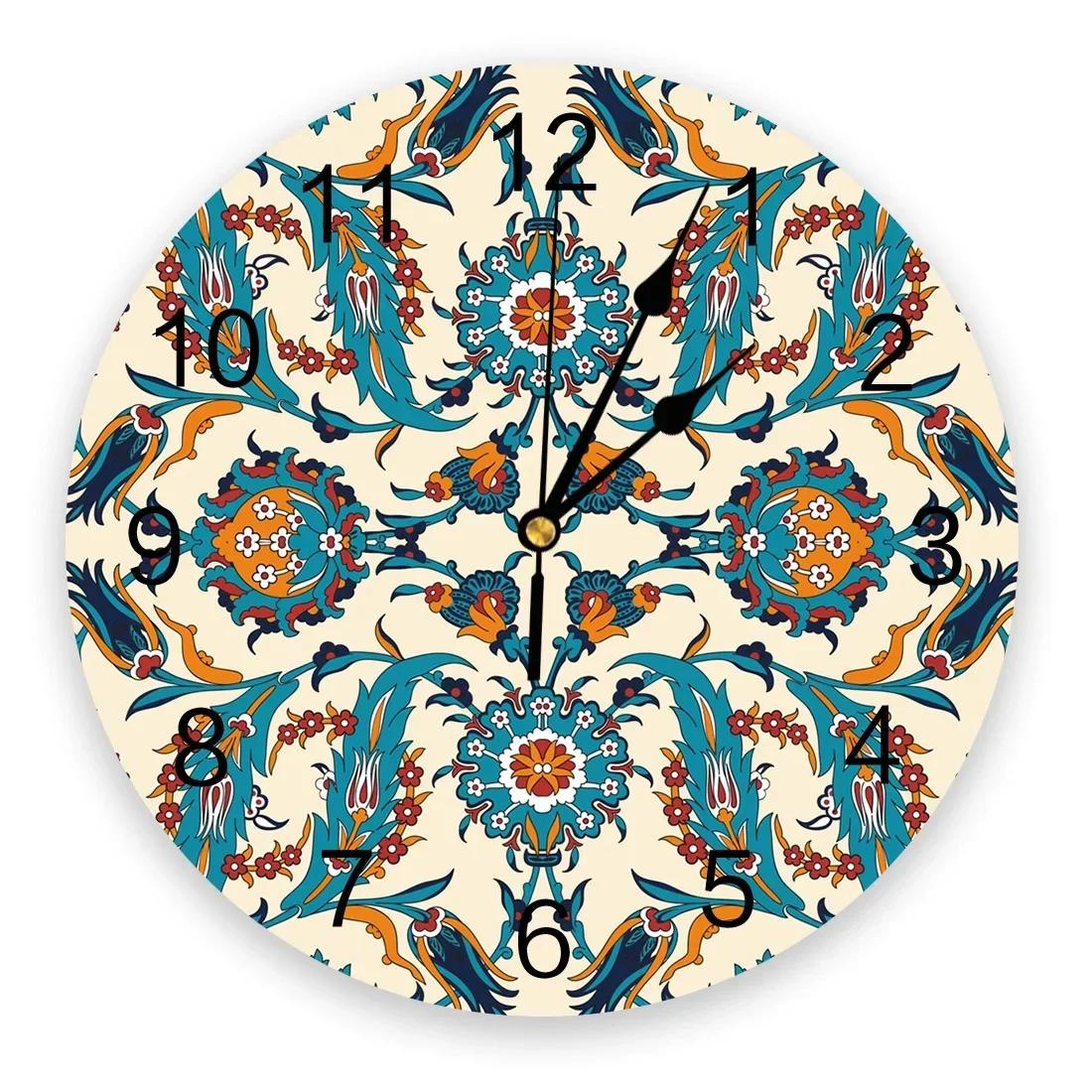 

Morocco Arabesque Colors Bedroom Wall Clock Large Modern Kitchen Dinning Round Wall Clocks Watches Living Room Watch Home E1Q6F2 25cmx25cm