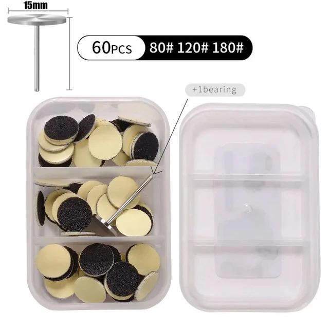 

15/20/25 мм сменная шлифовальная бумага для удаления кутикулы и мозолей на ногах с дисковыми подушечками для педикюра, набор для чистки омертвевшей кожи, пилки для ног 15mm
