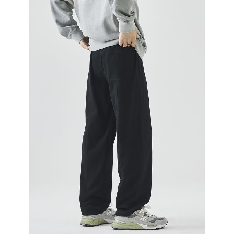 Wassup Pure Cotton Work Pants Men's Autumn and Winter 2025 New Trendy Brand Loose Straight-Leg Sports Casual Trousers