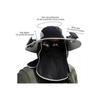 (Khaki) Sombrero Con Ventilador Solar, Wide Brim Sun Hat with 2 Solar Fan For Outdoor