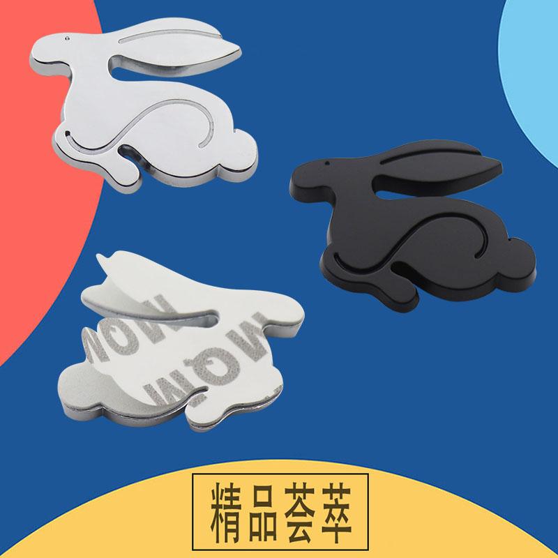 3D Running Rabbit for car Hood Fender trunk Rear Bonnet Nameplate Decal Emblem Badge Sticker