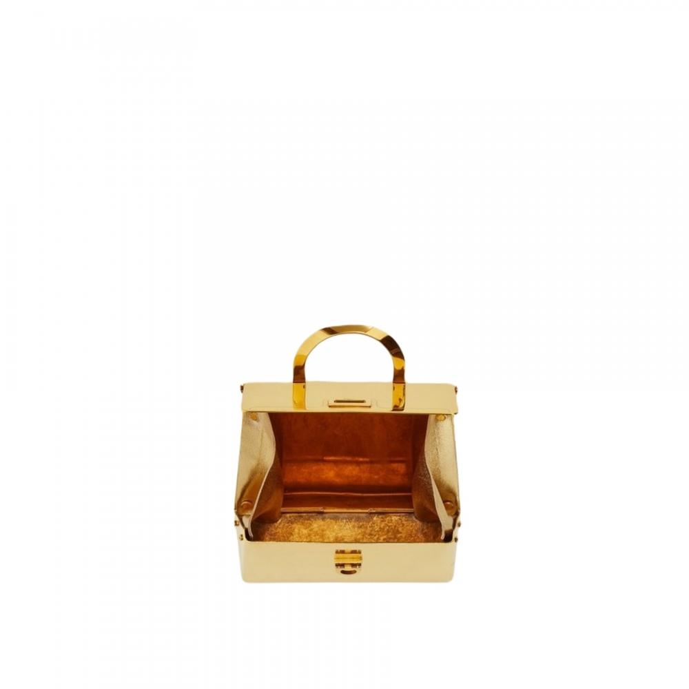 Salvatore Ferragamo Ferragamo Trifolio Small Handbag Gold Gold