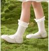Girls' socks with spring and summer lace, children's summer boneless lace mesh socks, girls' babies' mid tube princess lace socks
