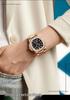 OFNS Men's Classic Quartz Watch: Square Diamond-Inlaid Dial, Dual Calendar, Waterproof, Two-Hand Design