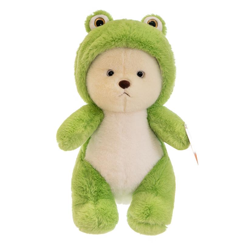 Proměňte se v plyšovou hračku panenku medvídka, dívka spící v posteli, kreslená panenka, hřejivé srdce na doprovod, narozeninový dárek pro dívku