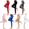Women Shiny Metallic Stretchy Leggings Skinny Pants Gym Yoga Dance Running Cycling Sports