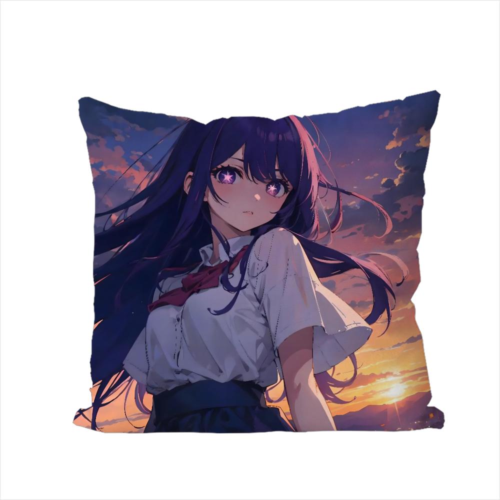 Hoshimachi Suisei Pillow Case For Car Sofa Decorative Home Doublesided Print Plush Square Throw Pillow Cushion Cover