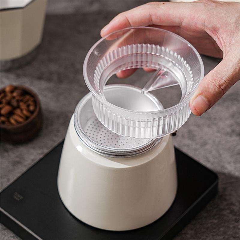 B97A-Coffee Tamper Rotary Powder Dosing Ring Coffee Distributor Leveler For 150Ml Black