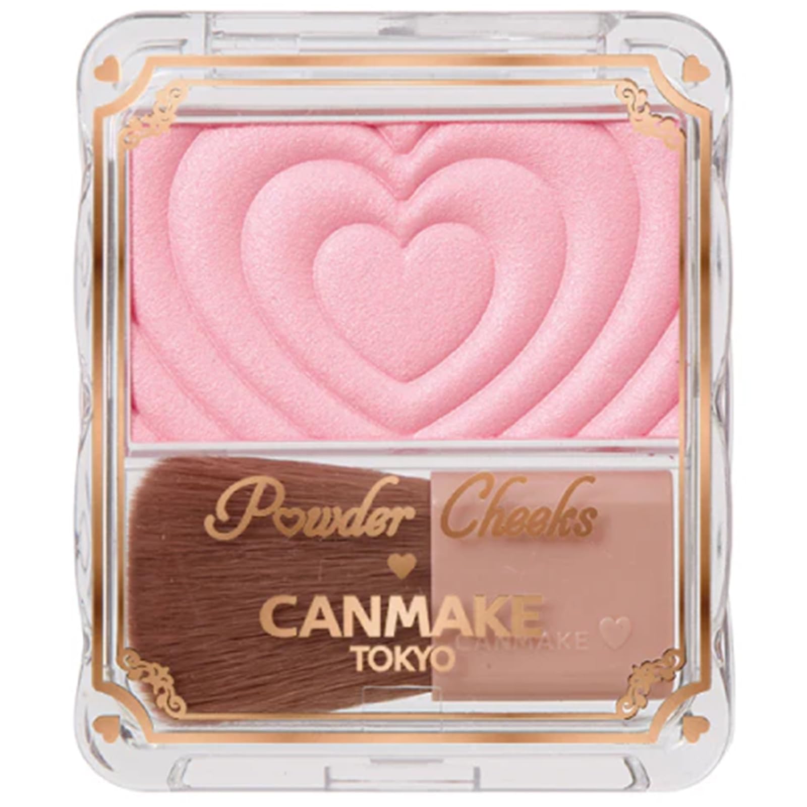 Canmake Powder Cheeks P02 Little Shy Pink Глянцевый Розовый 1.8г Румяна, Полупрозрачный, Чистый,