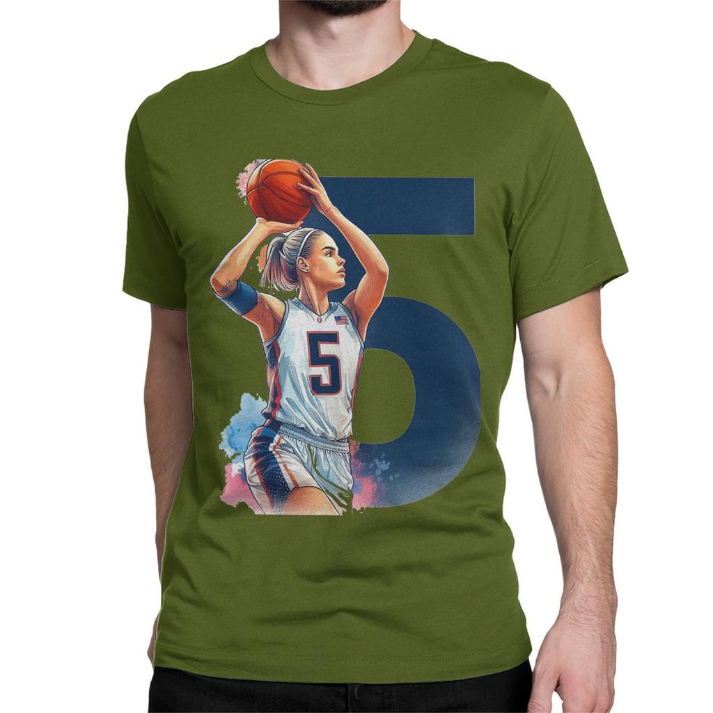 Herren Damen Retro Paige Bueckers T-Shirt Basketball 100% Baumwolle Kleidung Tolle Kurzarm Rundhals T-Shirts Übergröße T-Shirts