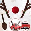 Reindeer Antlers Car Decoration Kit Holiday Automobile Decors Antlers And Nose