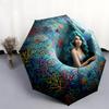1 PC Automatic Folding Umbrella - Cartoon Pattern, Portable & Foldable Design with 8 Ribs, Christmas Birthday Gifts