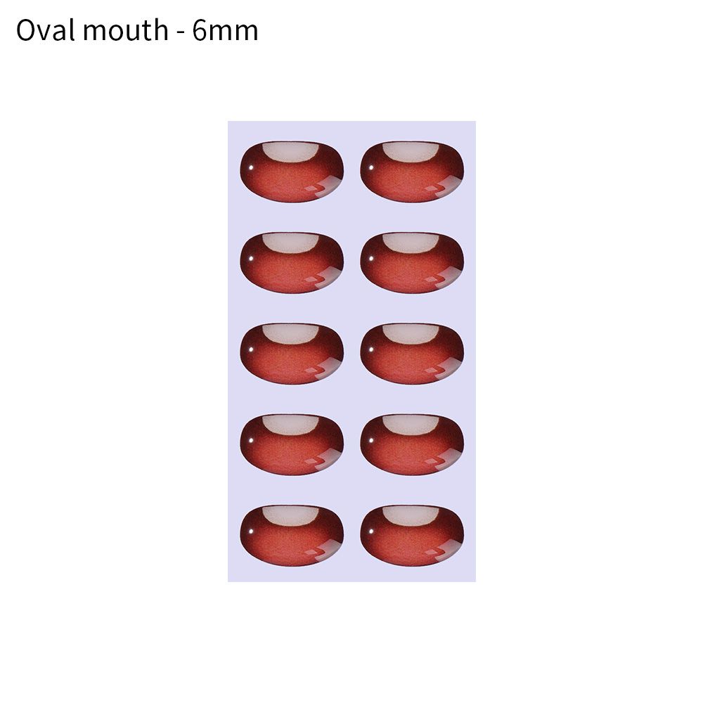 

Decals Glass crystal Face Organ Paster MouthChips Paper Anime Figurine Doll Cartoon Mouth Stickers