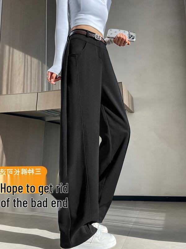 Women's Spring New High-Waisted Pants: Slim, Wide, Straight, and Floor-Length Styles