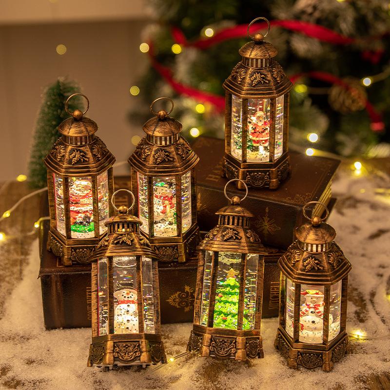 Christmas decoration glowing night light snow wind lamp crystal ball creative Christmas gift ornaments