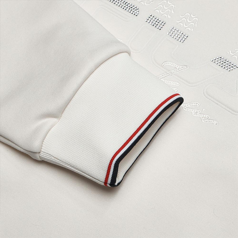 Fila Lifestyle White Casual Versatile Knitted Hoodie Women Hoodies F61W443201F-IV