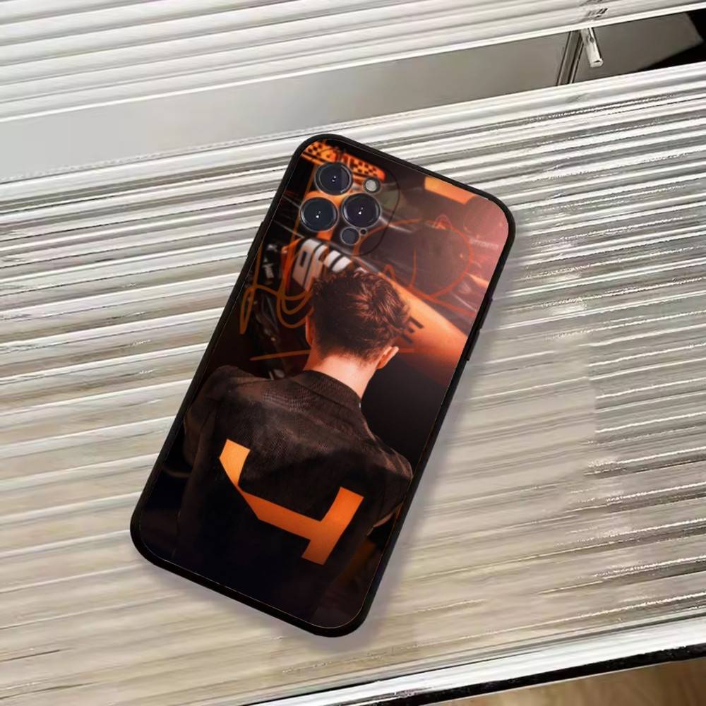 Racer Lando N-Norris Phone Case For iPhone 17,16,15,14,13,12,11 Plus,Pro Max,XS,Soft Silicone Black Cover