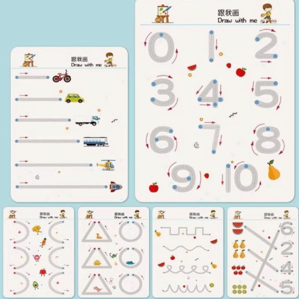 Enlightenment Magic Copy Book Free Wiping Numbers Writing Sticker Introductory Textbook