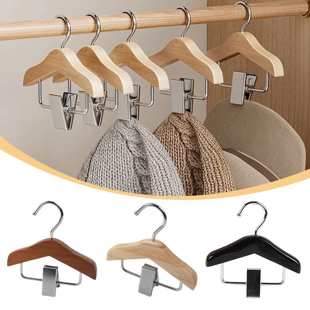 with Clip Kids Hanger Solid Wood Mini Hanger New Coat Hanging Rack