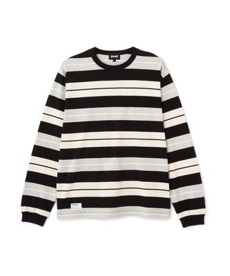 Schott O.G. BORDER LS T-SHIRT, Men's, Size 2XL, 010, Black, 782-5230011