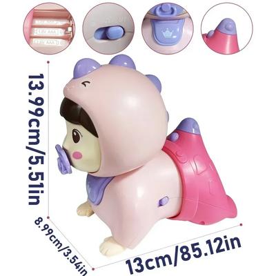 Brinquedos Musicais de Engatinhar para Bebê Menina Menino Boneca Fofa Brinquedo Educacional de Aprendizagem Precoce Luz e Música Brinquedo de Desenvolvimento Brinquedo de Barriga para Baixo
