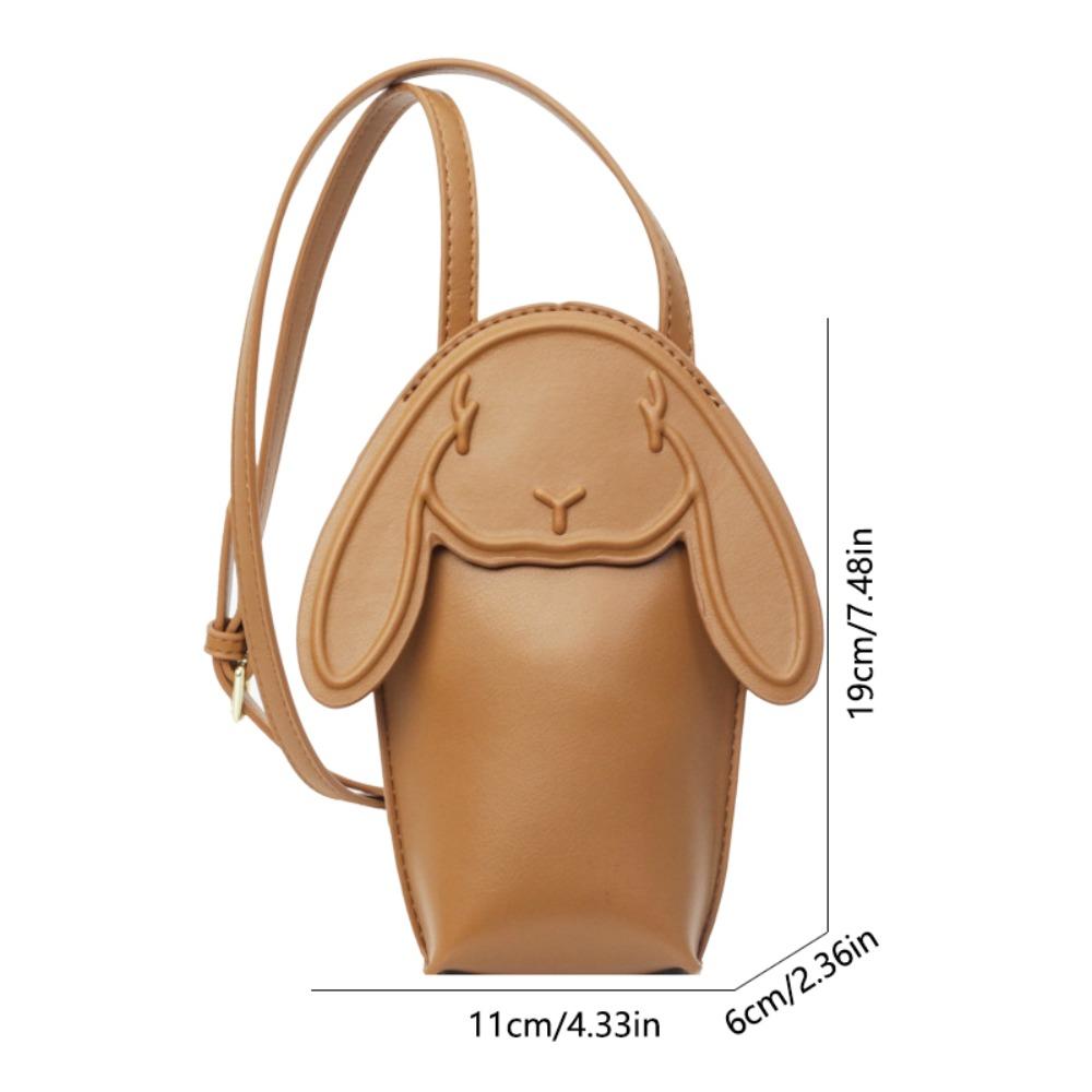 Mini Bunny Phone Bag Cartoon PU Leather Bag Trendy Rabbit Crossbody Bag  Gift