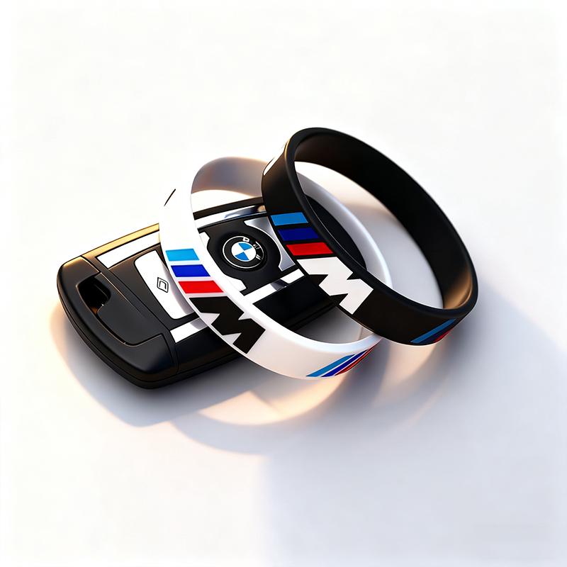 1/2Pcs M Power Rubber Stretch Wristbands Sports Bracelet Decoration Stickers For BMW G30 G32 G01 G02 G05 G06 G07 G26 G23 G22 F40
