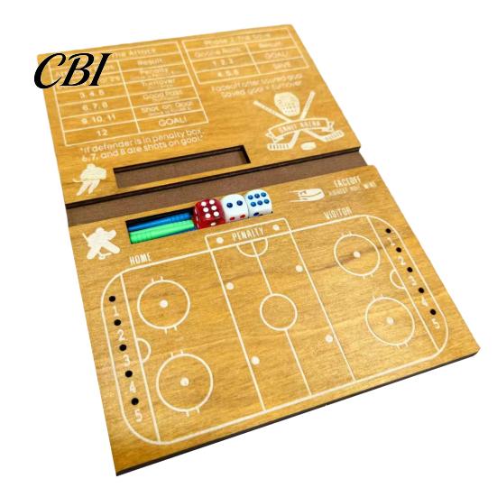 Quick Start Board Game Ice Hockey Dice for 2 Players, Fast-Paced Tabletop Strategy Party Game, Portable Travel Hockeys Fans, Adults Competitive