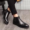 Men’s Brogues Motorcycle Boots Retro Street Style Dress Chelsea Boots Tuxedo Wedding Men Ankle Boots Plus Size