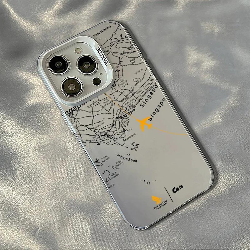 Niche Map For Funda Iphone 17 16 15 14 13 12 11 Pro 16Pro 14Pro13Pro Max Iphone15 Apple Phone Case Cover