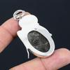 Natural Fume Agate Gemstone Pendant Handmade 925 Sterling Silver Indian Jewelry