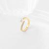 And Sophisticated Eyecatching Pearl Zircon Open Ring Perfect For Occasion Any