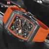 Creative Barrel-Shaped Small Dial Men Wristwatch Waterproof Quartz Watches Chronograph Date Display Reloj Hombre