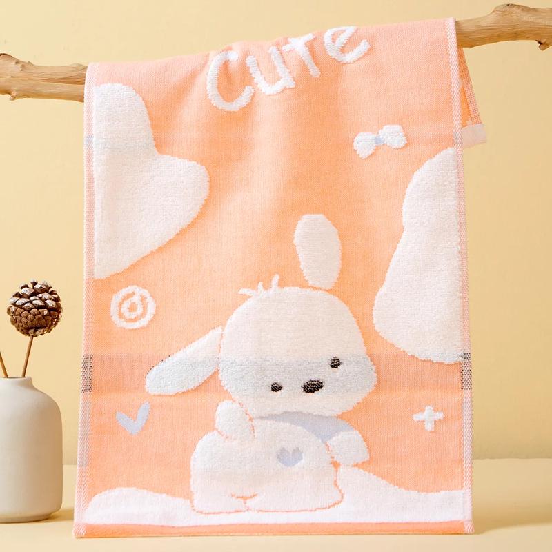 Soft Absorbent Cotton Cartoon Towel for Kids – Skin-Friendly Face Wash Towel, Perfect for Kindergarten and Babies